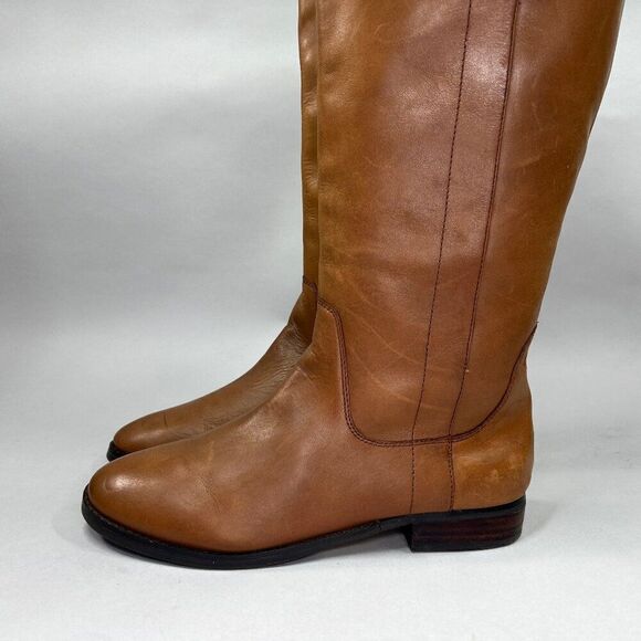 Brown Leather Knee-High Boots - Picture 6 of 15